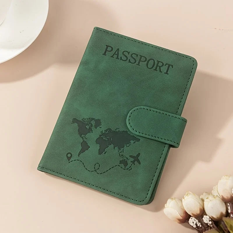 RFID Blocking Multi-Function Travel Passport Holder, Wallet, ID Card Holder, Made of PU Synthetic Leather Passport Covers