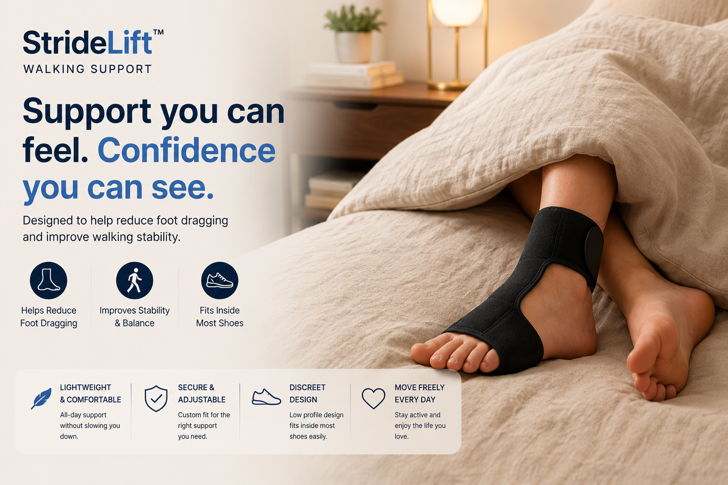 StrideLift™ Foot Drop Support