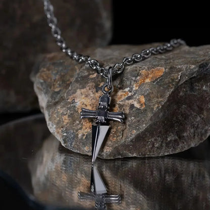 Shadow Dagger™ | Premium Gothic Skull Necklace