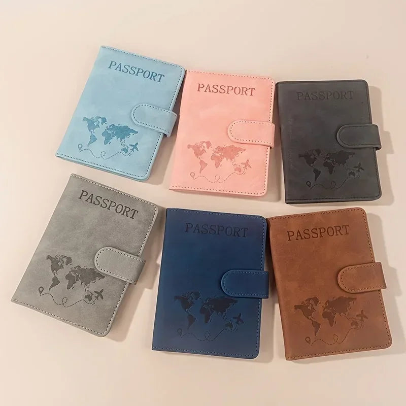 RFID Blocking Multi-Function Travel Passport Holder, Wallet, ID Card Holder, Made of PU Synthetic Leather Passport Covers