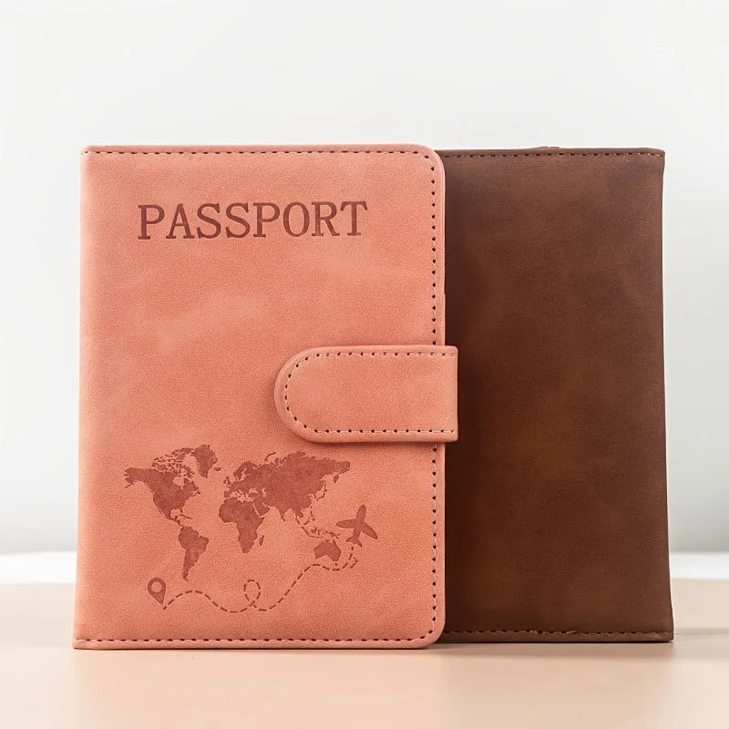 RFID Blocking Multi-Function Travel Passport Holder, Wallet, ID Card Holder, Made of PU Synthetic Leather Passport Covers