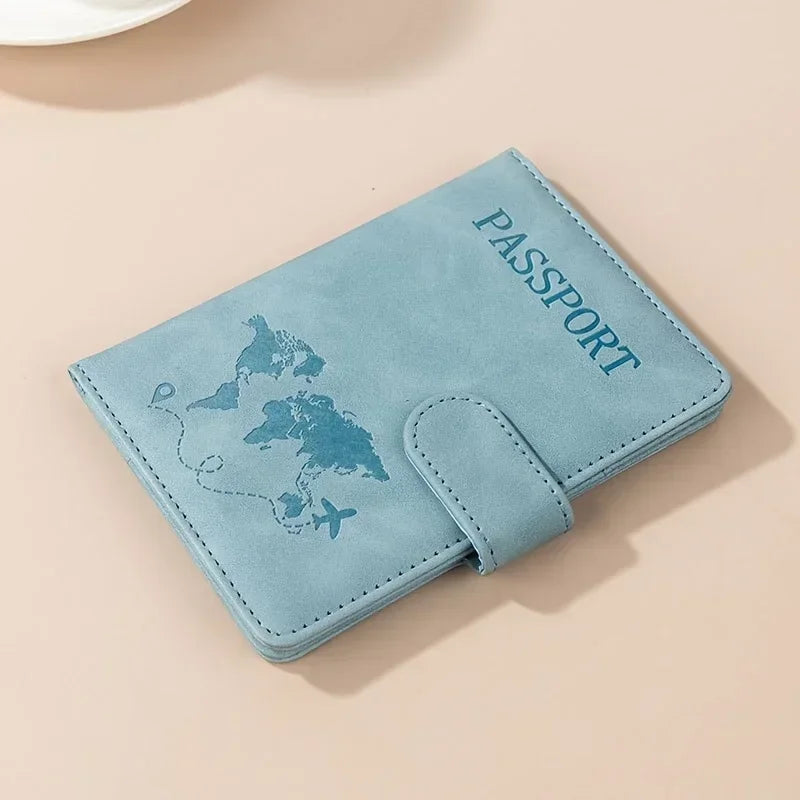 RFID Blocking Multi-Function Travel Passport Holder, Wallet, ID Card Holder, Made of PU Synthetic Leather Passport Covers