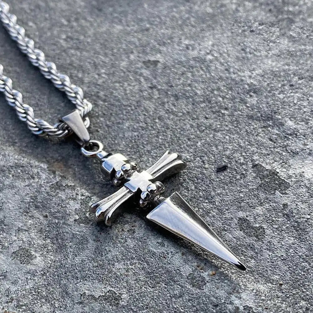 Shadow Dagger™ | Premium Gothic Skull Necklace