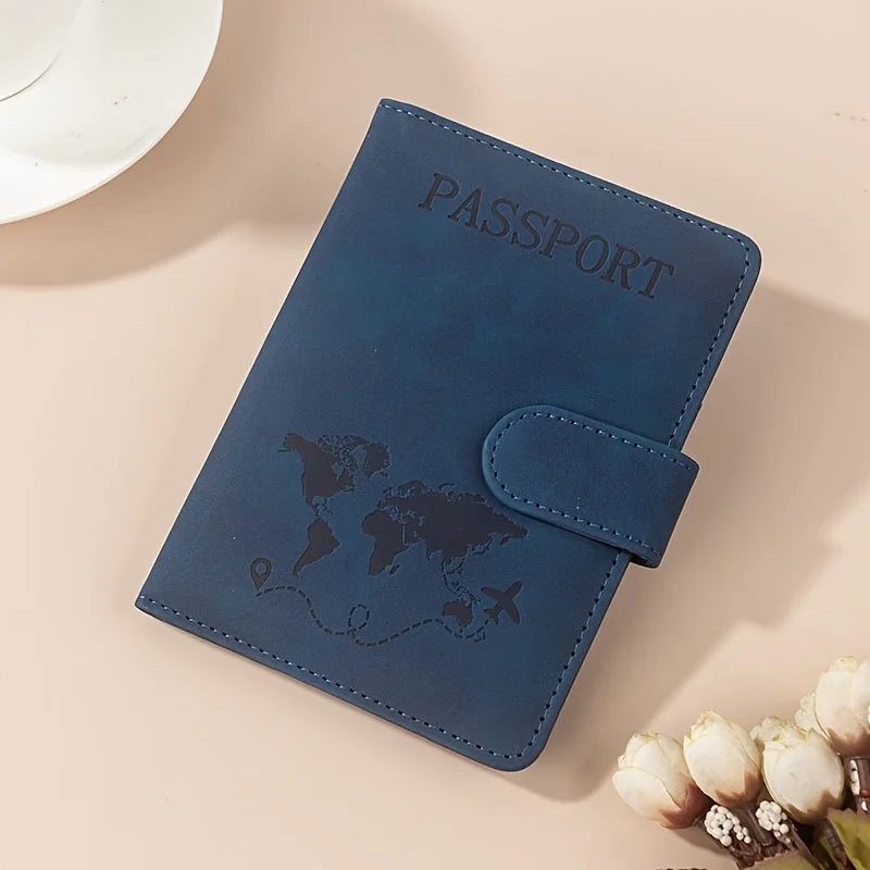 RFID Blocking Multi-Function Travel Passport Holder, Wallet, ID Card Holder, Made of PU Synthetic Leather Passport Covers