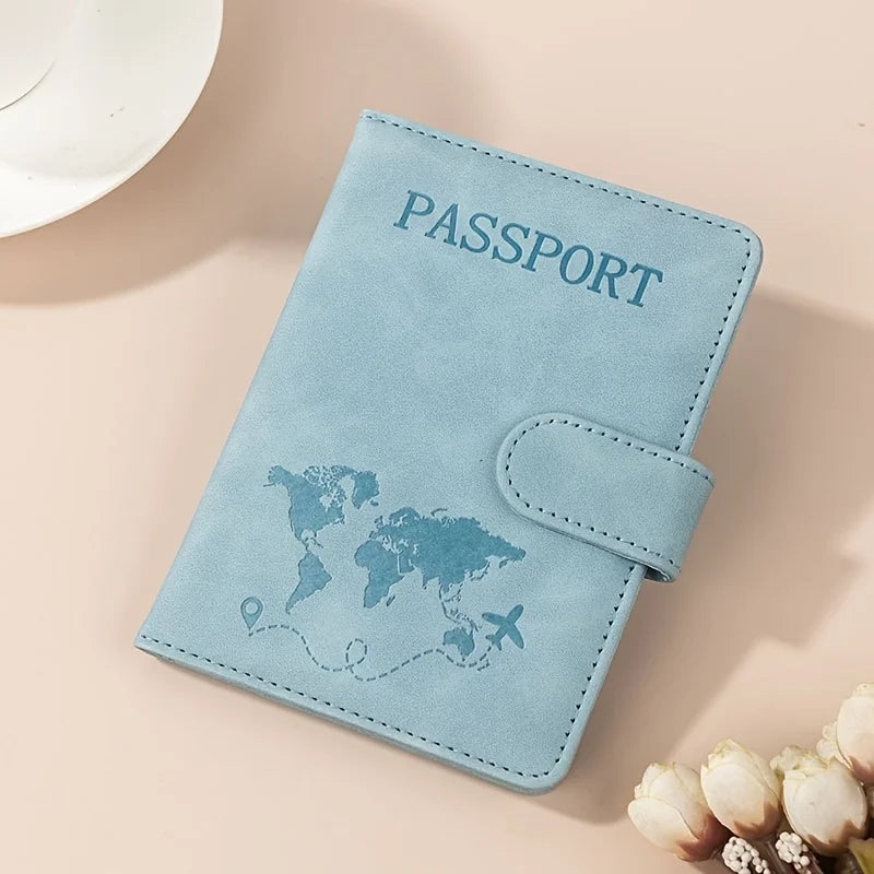 RFID Blocking Multi-Function Travel Passport Holder, Wallet, ID Card Holder, Made of PU Synthetic Leather Passport Covers