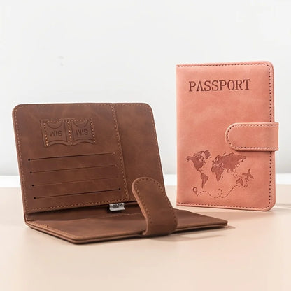 RFID Blocking Multi-Function Travel Passport Holder, Wallet, ID Card Holder, Made of PU Synthetic Leather Passport Covers