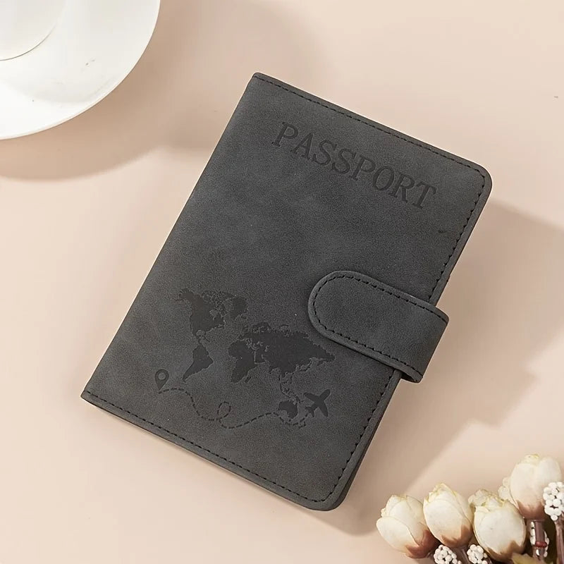 RFID Blocking Multi-Function Travel Passport Holder, Wallet, ID Card Holder, Made of PU Synthetic Leather Passport Covers